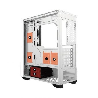 AZZA Apollo 430 DF2 Midi Tower Tempered Glass White CSAZ-430W-DF2 - Image 7