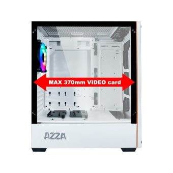 AZZA Apollo 430 DF2 Midi Tower Tempered Glass White CSAZ-430W-DF2 - Image 9