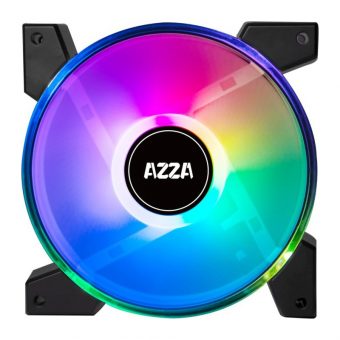 AZZA Hurricane II 120 ARGB 12cm Case Fan Black 4-Pack FNAZ-12DRGB2-241 - Image 3
