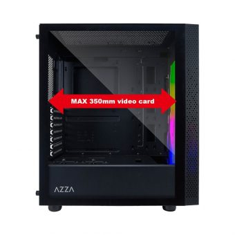AZZA Celesta 340F Midi Tower Tempered Glass CSAZ-340F - Image 7