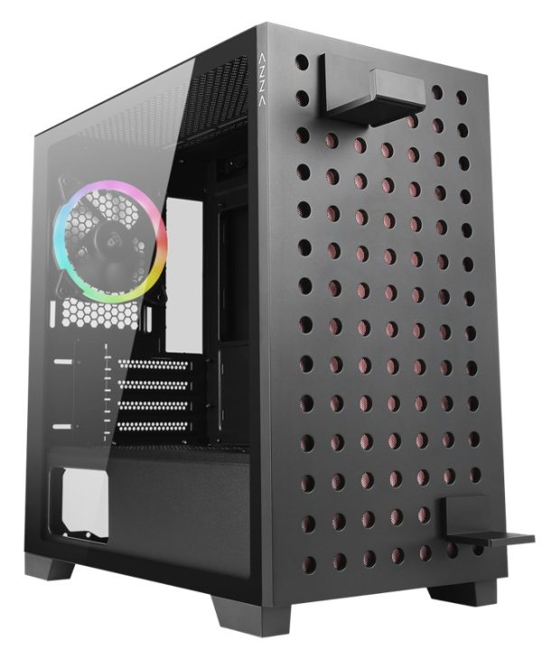 AZZA Elise Mini Tower Tempered Glass Black CSAZ-140