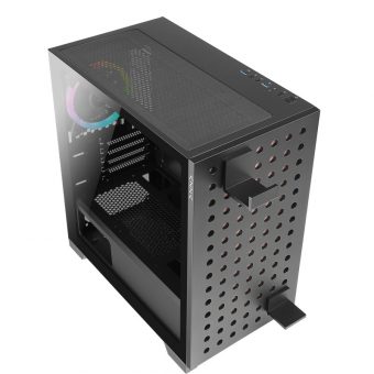AZZA Elise Mini Tower Tempered Glass Black CSAZ-140 - Image 4