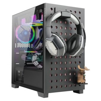 AZZA Elise Mini Tower Tempered Glass Black CSAZ-140 - Image 5