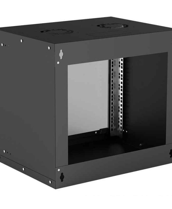 Intellinet 19" Wall Mount Rack Cabinet 9U 49 x 54 Flatpack Black 714174
