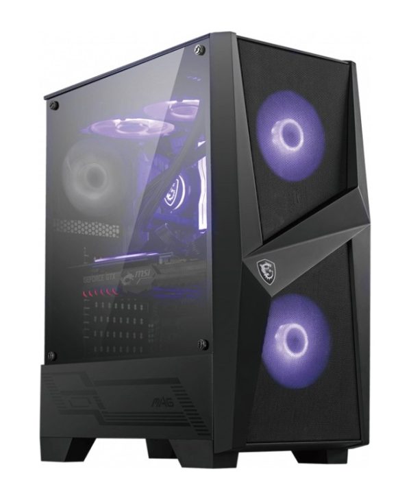 MSI MAG Forge 100M RGB Tempered Glass Midi Tower Black 306-7G03M21-809