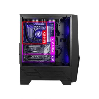 MSI MAG Forge 100M RGB Tempered Glass Midi Tower Black 306-7G03M21-809 - Image 5