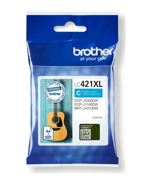 Brother LC-421XLC Ink Cyan 500 Pgs