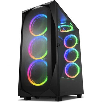 Sharkoon REV300 Full Tower Tempered Glass Black 4044951032129