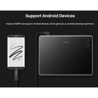 Huion H430P Digitizer με Γραφίδα Σχεδίασης Black 6930444800789 - Image 4