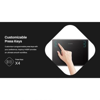 Huion H430P Digitizer με Γραφίδα Σχεδίασης Black 6930444800789 - Image 7