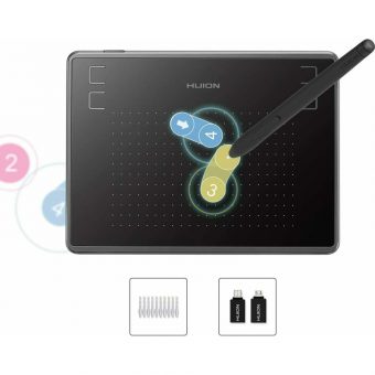 Huion H430P Digitizer με Γραφίδα Σχεδίασης Black 6930444800789 - Image 8