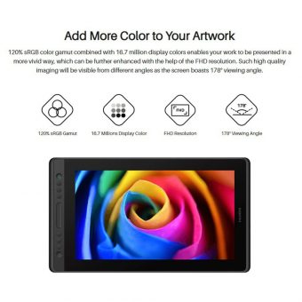 Huion Kamvas Pro 16 Digitizer με Όθονη και Γραφίδα Σχεδίαση 16" Black 6930444801205 - Image 10