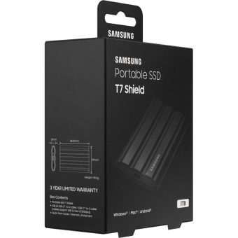 Samsung Portable SSD T7 Shield 2TB USB-C 3.1 Black MU-PE2T0S - Image 9