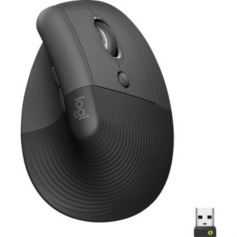 Logitech Lift Vertical Ergonomic Wireless Mouse Graphite Black 910-006473 - Image 6