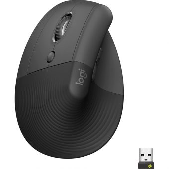 Logitech Lift Left Vertical Ergonomic Wireless Mouse Graphite Black 910-006474 - Image 6