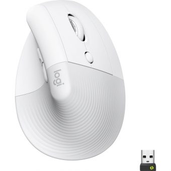Logitech Lift Vertical Ergonomic Wireless Mouse White 910-006475 - Image 6