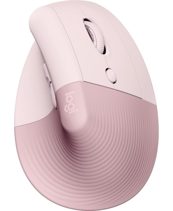 Logitech Lift Vertical Ergonomic Wireless Mouse Rose 910-006478