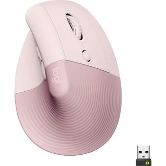 Logitech Lift Vertical Ergonomic Wireless Mouse Rose 910-006478 - Image 6