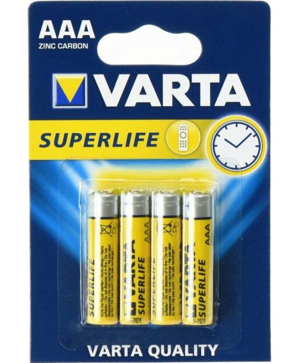 Varta Superlife AAA Zinc Battery Pack of 4Pcs 4008496676187