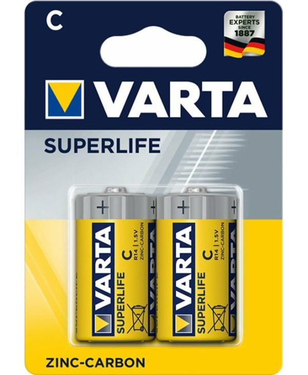 Varta Superlife R14 C Zinc battery pack of 2pcs 4008496556304