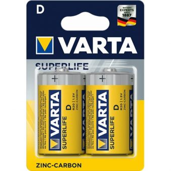 Varta Superlife R20 D Zinc battery pack of 2pcs  4008496556342