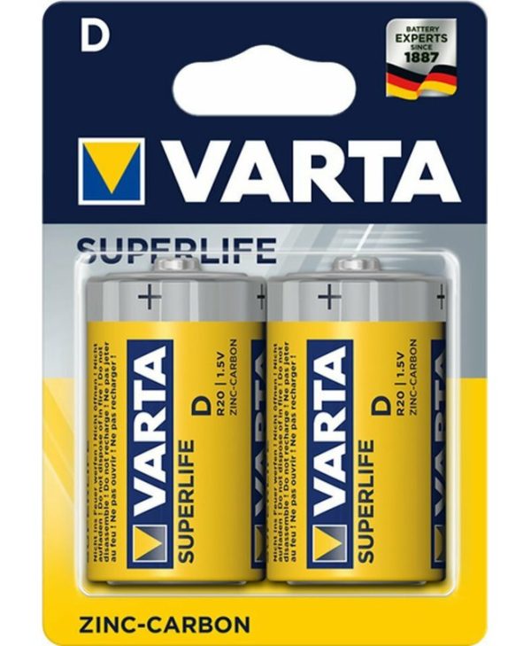 Varta Superlife R20 D Zinc battery pack of 2pcs  4008496556342