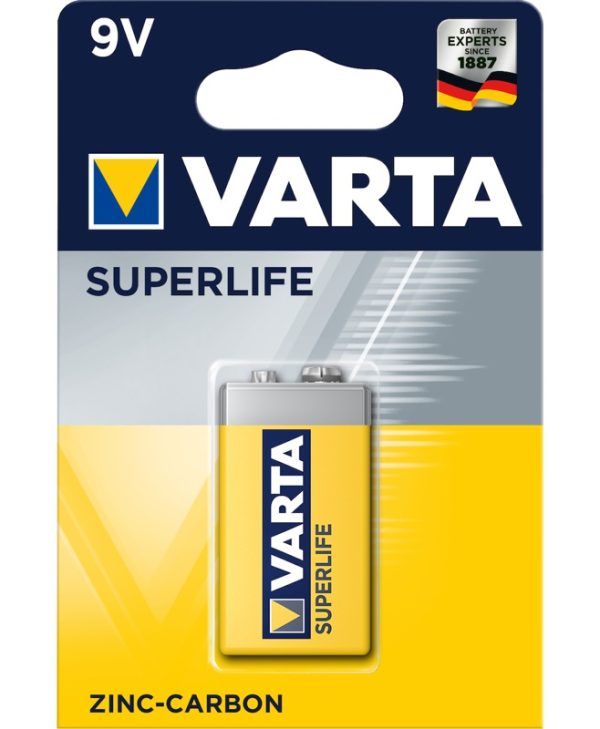 Varta Superlife 6F22 E Zinc Battery 9V 1Pc 4008496556427
