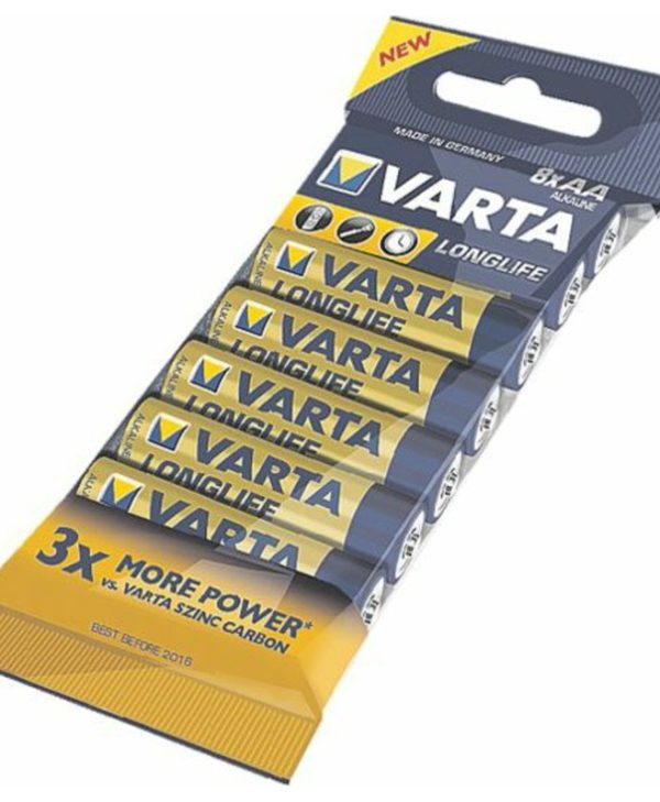 Varta Longlife AA Alcaline battery pack of 8pcs 4008496681129