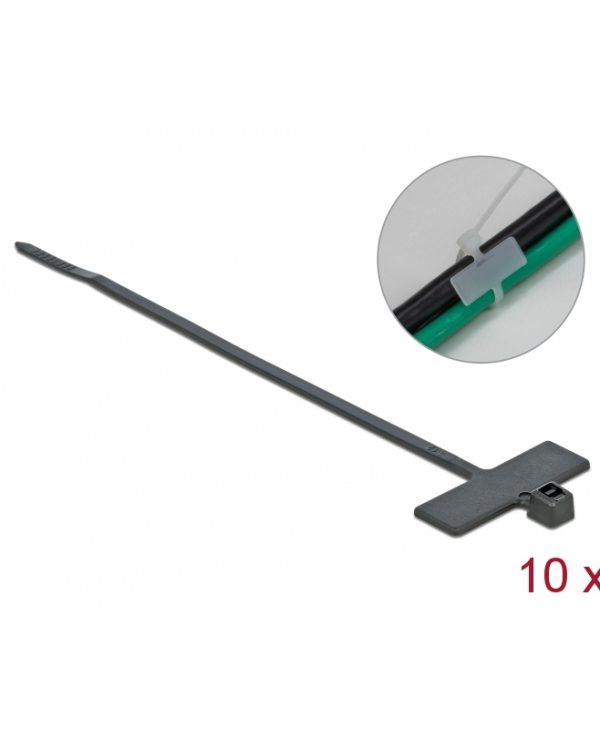 Delock Cable Tie with Label Tap 200x2.5mm Black 10Pcs 18959
