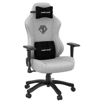 AndaSeat Phantom 3 Large Ergonomic Gaming Chair Grey Fabric AD18Y-06-G-F