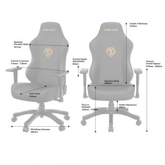 AndaSeat Phantom 3 Large Ergonomic Gaming Chair White AD18Y-06-W-PV - Image 3