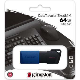 Kingston DT Exodia M 64GB USB 3.2 Black/Blue DTXM/64GB - Image 6