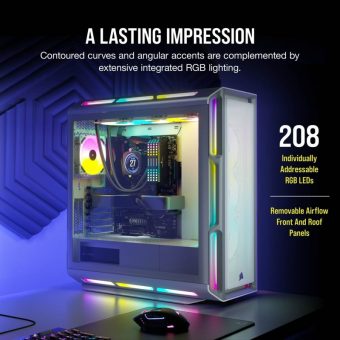 Corsair 5000T RGB Midi Tower Tempered Glass White CC-9011231-WW - Image 6