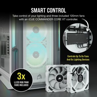 Corsair 5000T RGB Midi Tower Tempered Glass White CC-9011231-WW - Image 7