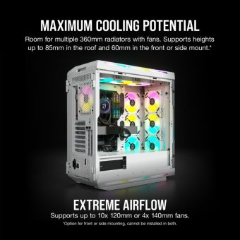 Corsair 5000T RGB Midi Tower Tempered Glass White CC-9011231-WW - Image 8