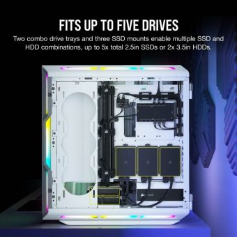 Corsair 5000T RGB Midi Tower Tempered Glass White CC-9011231-WW - Image 9