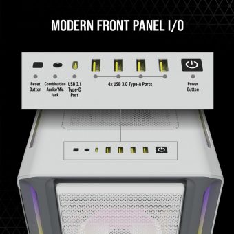 Corsair 5000T RGB Midi Tower Tempered Glass White CC-9011231-WW - Image 10