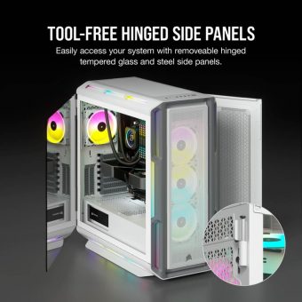 Corsair 5000T RGB Midi Tower Tempered Glass White CC-9011231-WW - Image 11