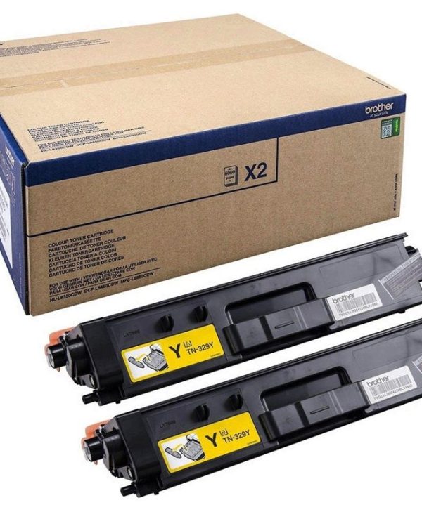 Brother TN-329YTWIN Yellow Toner Cartidge 2-Pack