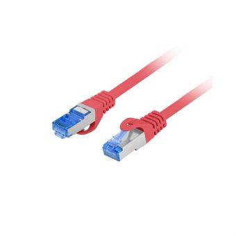 Lanberg S/FTP RJ45 Cat.6A LSZH CCA Snagless 0.5m Red PCF6A-10CC-0050-R - Image 2