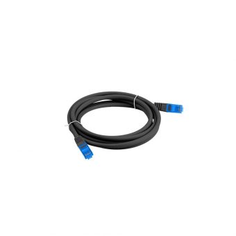 Lanberg S/FTP RJ45 Cat.6A LSZH CCA Snagless 2m Black PCF6A-10CC-0200-BK