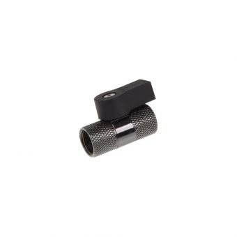 Alphacool 2-Way G1/4" Liquid Cooling Maual Ball Valve Black 17354