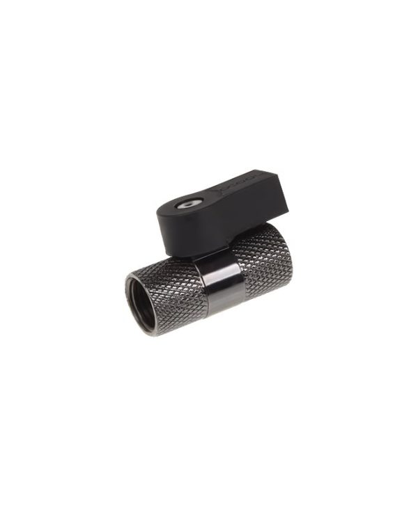 Alphacool 2-Way G1/4" Liquid Cooling Maual Ball Valve Black 17354