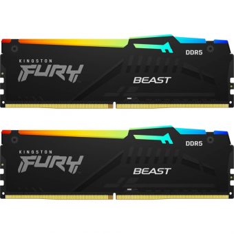 Kingston Fury RGB 64GB (2 x 32GB) 5200MHz DDR5 Black KF552C40BBAK2-64
