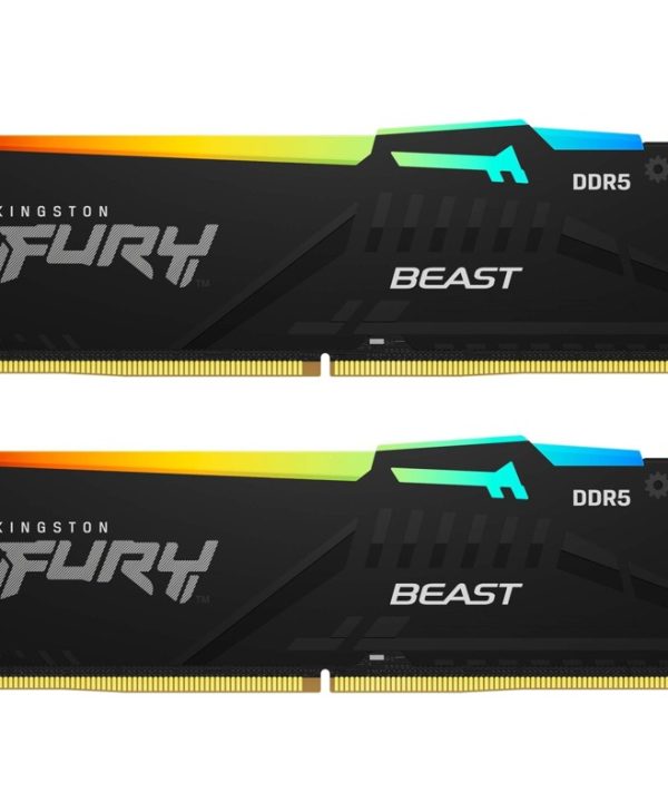 Kingston Fury RGB 64GB (2 x 32GB) 5200MHz DDR5 Black KF552C40BBAK2-64