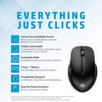 HP 430 Multi-Device Wireless Mouse Black 3B4Q2AA - Image 10