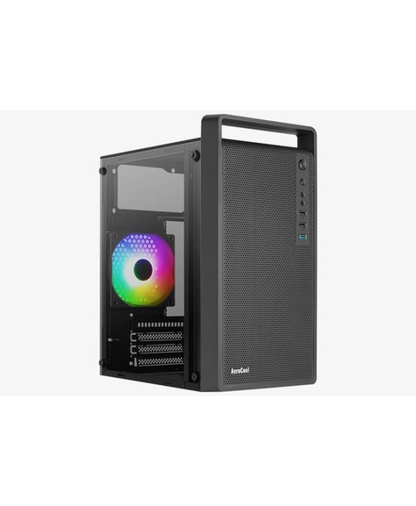 Aerocool CS-109 Mini Tower Tempered Glass Black CS-109-G-BK-V1