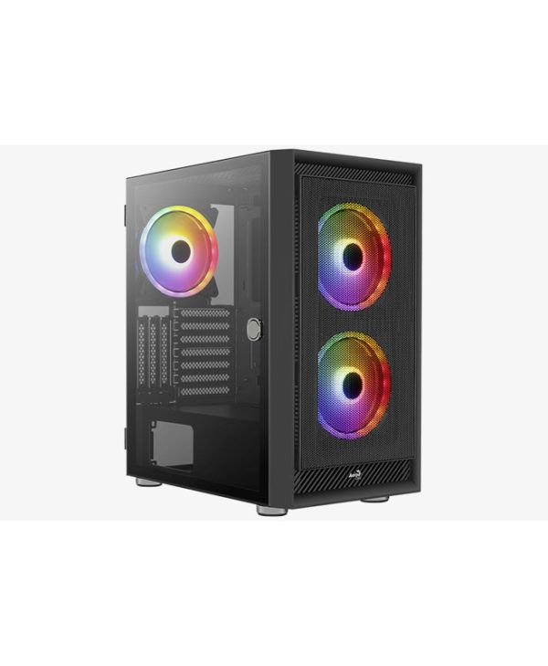 Aerocool Graphite Midi Tower Tempered Glass Black GRAPHITE-G-BK-V2