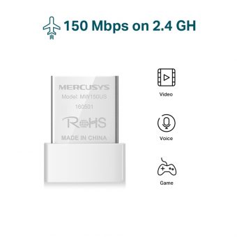 Mercusys N150 Wireless Nano USB Adapter MW150US V2 - Image 2