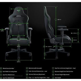 Razer Enki Gaming Chair Black/Green RZ38-03720100-R3G1 - Image 7